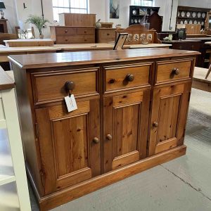 Varnished Solid Pine Sideboard