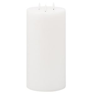 Luxe Collection Natural Glow 6x12 LED White Wax Candle