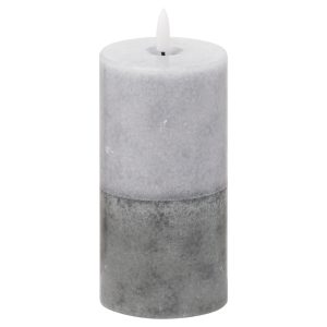 Luxe Collection Natural Glow 3x6 Stone LED Wax Candle