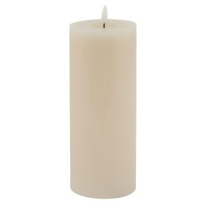 Luxe Collection Melt Effect 3.5x9 Taupe LED Wax Candle