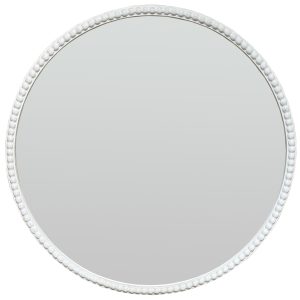 Washed Wood Framed Beaded Mirror