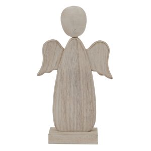 Large Whitewashed Rustic Angel