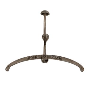 Antiqued Silver Coat Hanger With Hook