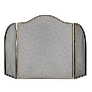 Antiqued Silver Fire Screen