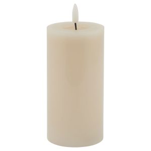 Luxe Collection Melt Effect 3x6 Taupe LED Wax Candle