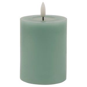 Luxe Collection Melt Effect 3x4 Sage LED Wax Candle