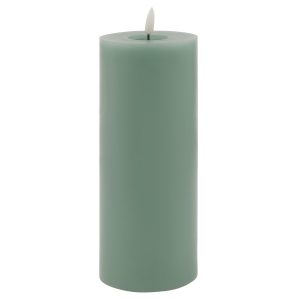 Luxe Collection Melt Effect 3.5x9 Sage LED Wax Candle