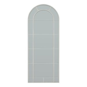 White Large Arched Window Mirror