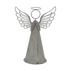 Large Rustic Metal Standing Angel