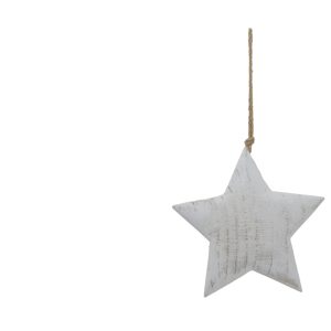 Large Whitewashed Rustic Hanging Star