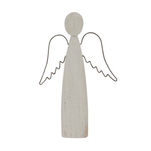 Whitewashed Rustic Standing Angel