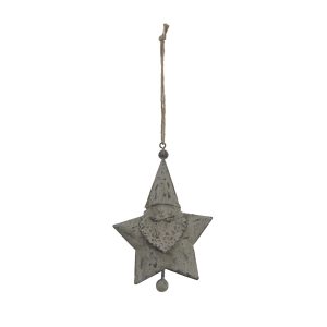 Rustic Hanging Santa Star
