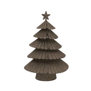 Large Rustic Metal Layered Tree With Star