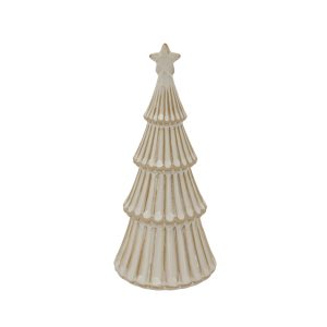 Medium Alora Ceramic Snowy Layered Tree With Star