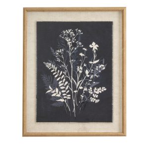 Flora & Fauna Collection Grove On Linen In Beaded Frame