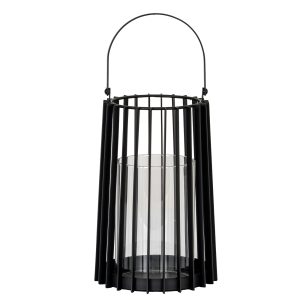 Lynk Medium Lantern With Handle And Glass Candle Holder