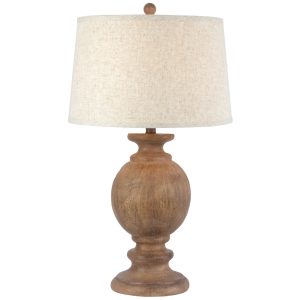 Clarion Table Lamp With Edged Linen Shade