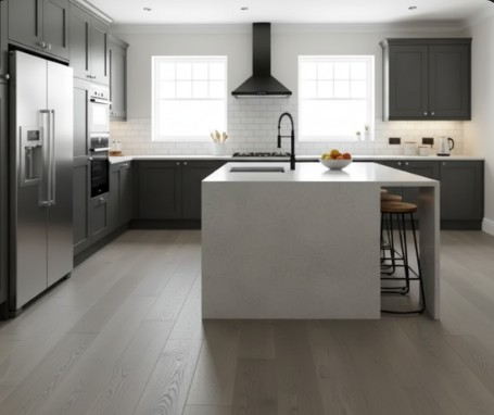 Rustic Oak Paloma Grey Piccolo Lacquered Flooring (14mm x 130mm Engineered) - Image 3