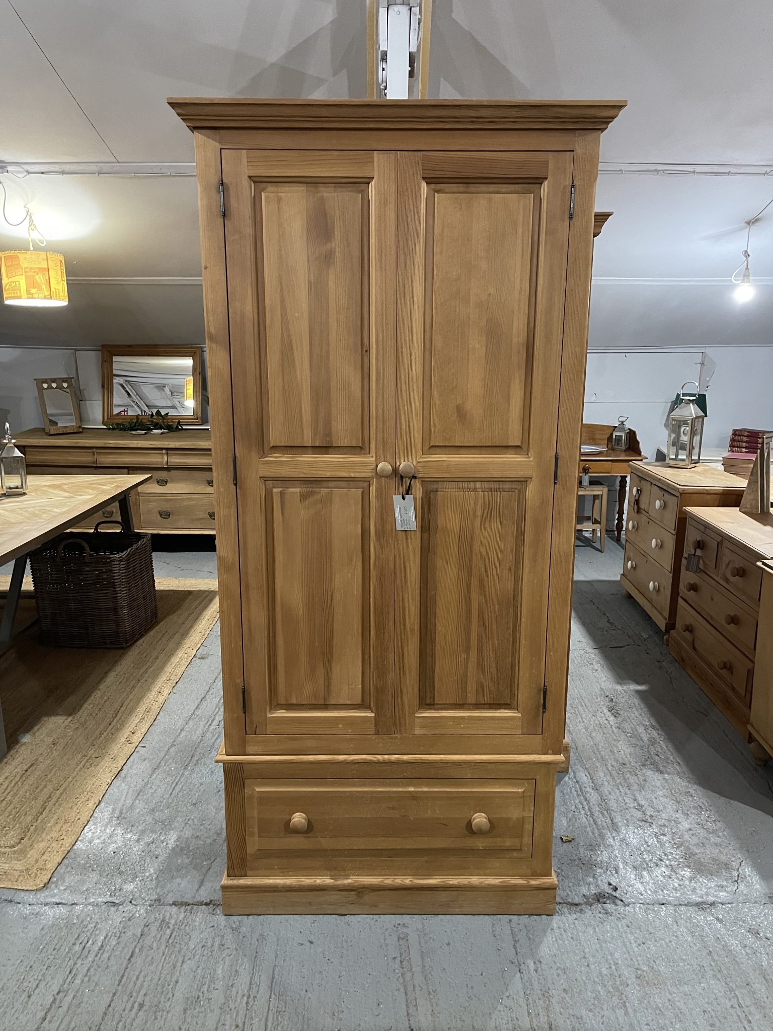Solid Pine Double Wardrobe (Fully dismantles)