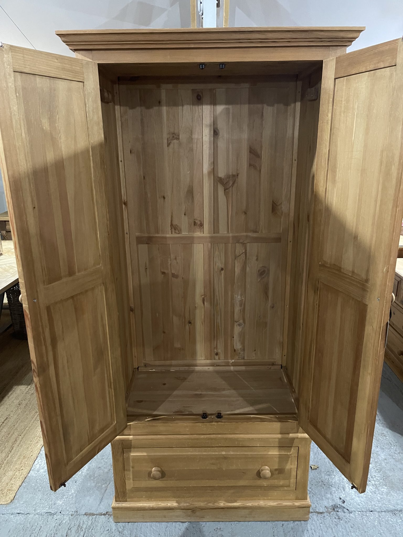 Solid Pine Double Wardrobe (Fully dismantles) - Image 2