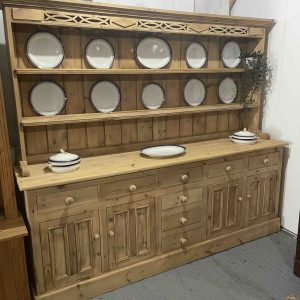 Stripped Large Farmhouse Pine Dresser