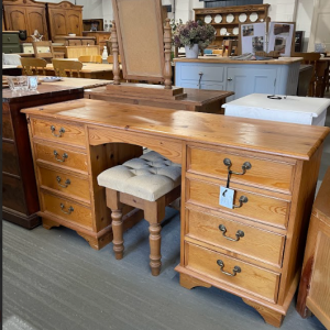 Pine Double Pedestal Desk/Dressing Table