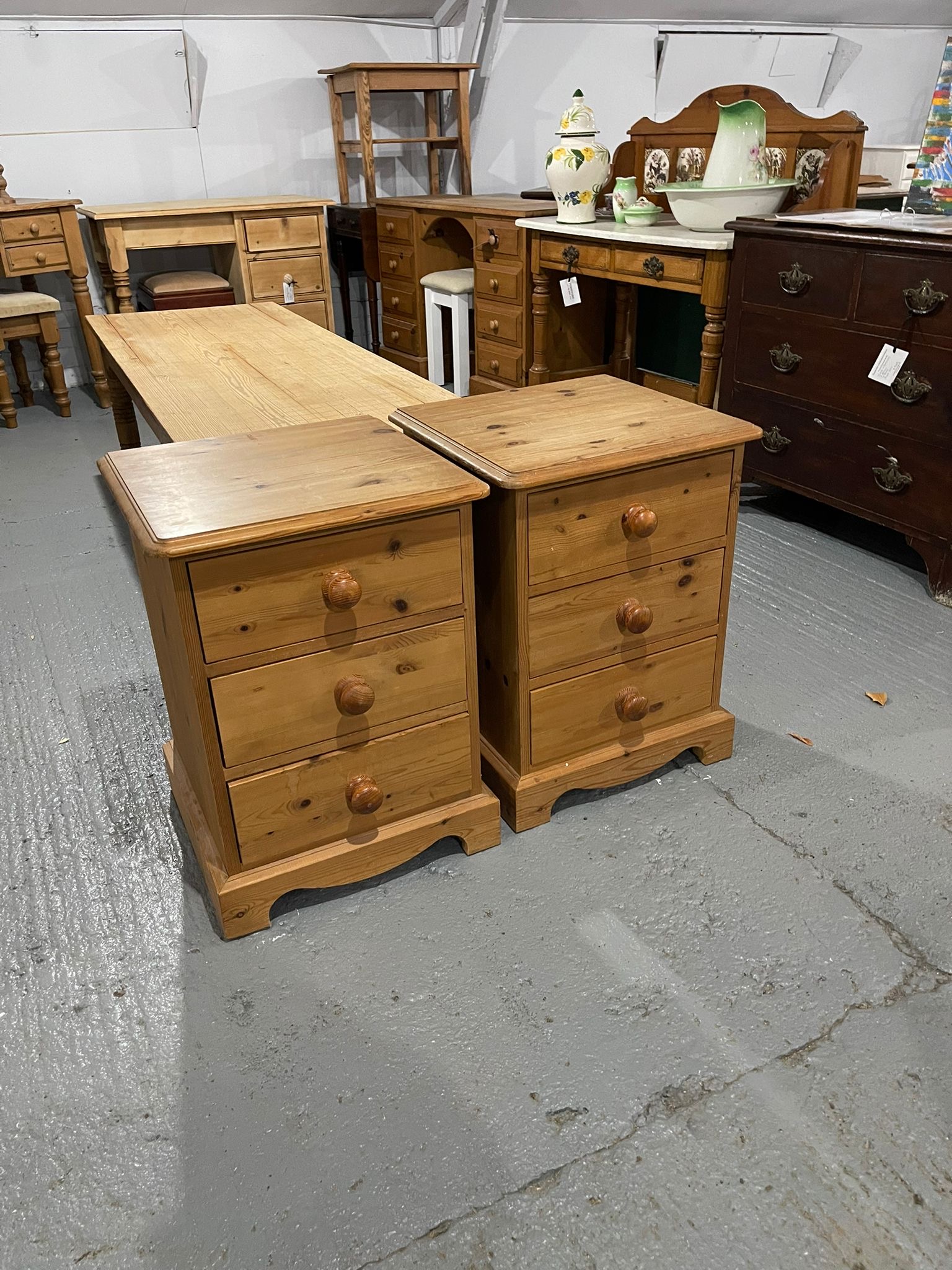 Pair Of Pine Bedside Cabinets
