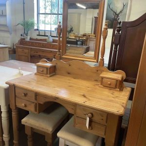 Solid Pine Dressing Table & Mirror
