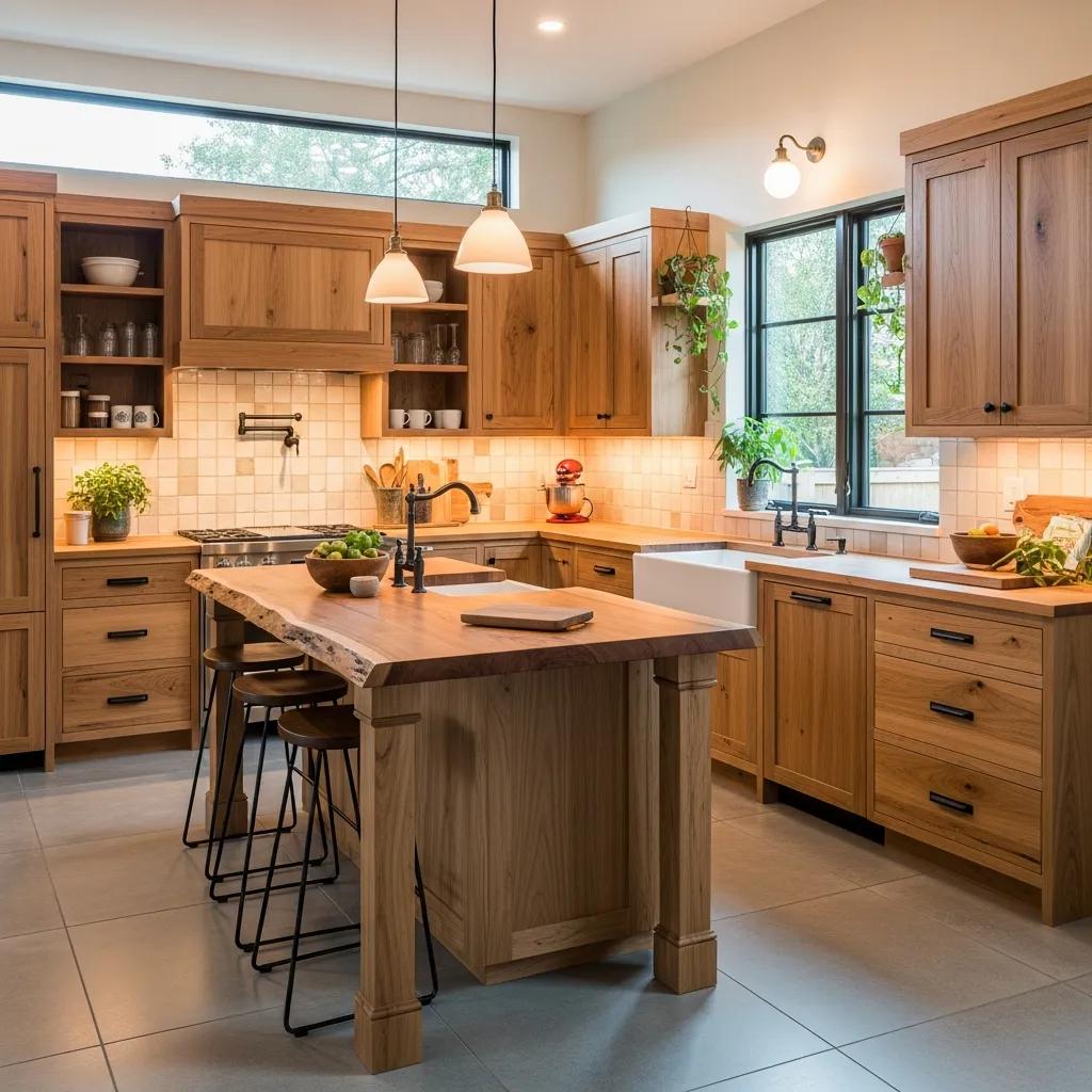 Custom kitchen furniture showcasing sustainable materials and unique designs